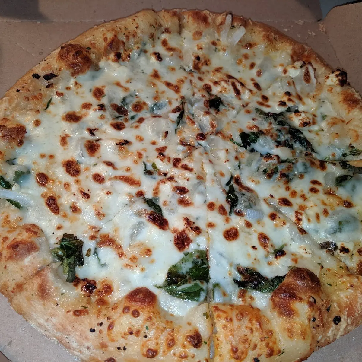 Spinach and Feta Cheese Pizza