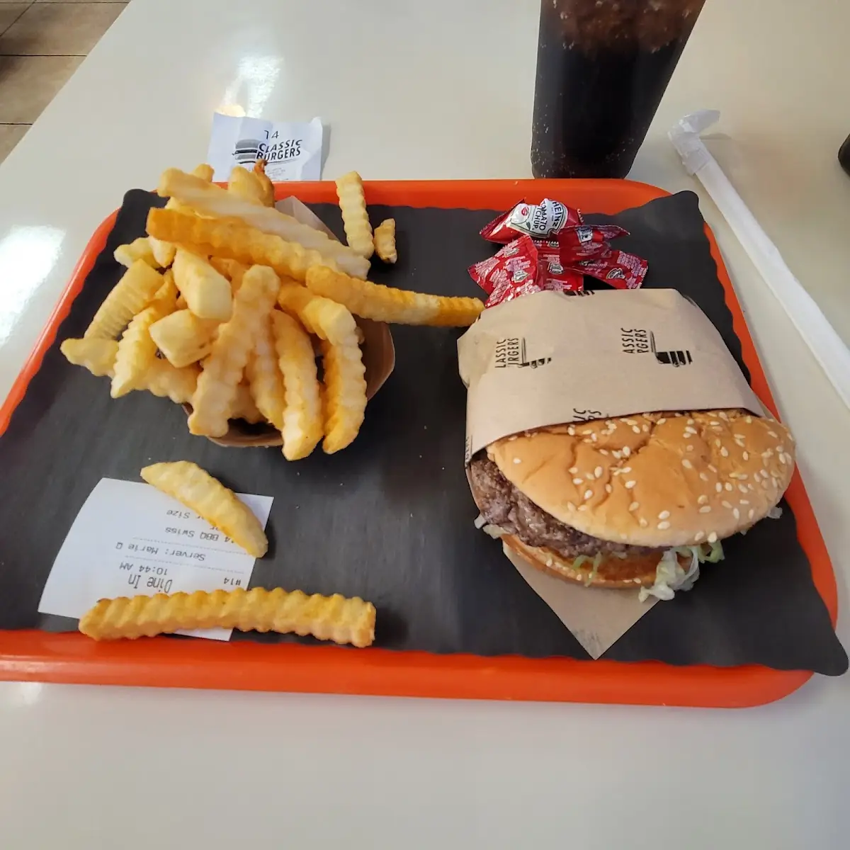 BBQ Swiss Burger Combo