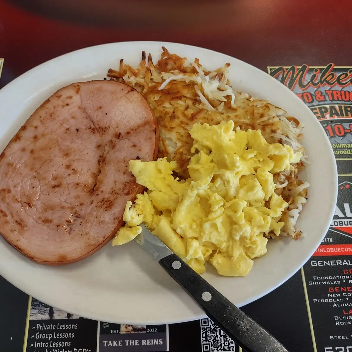 Eggs Hash Browns Ham