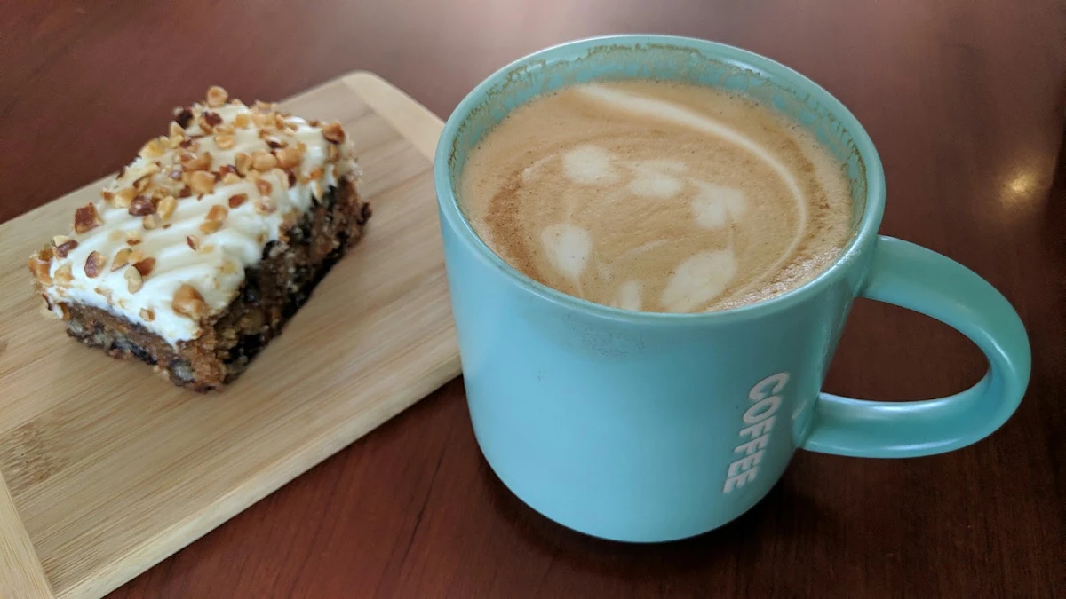 Latte with Carrot Cake