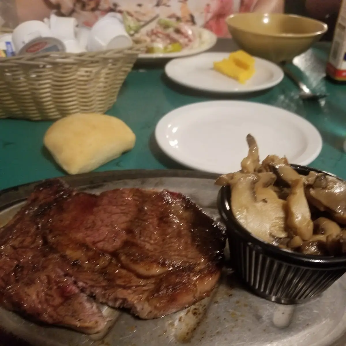 Ribeye Steak with Sauteed Mushrooms