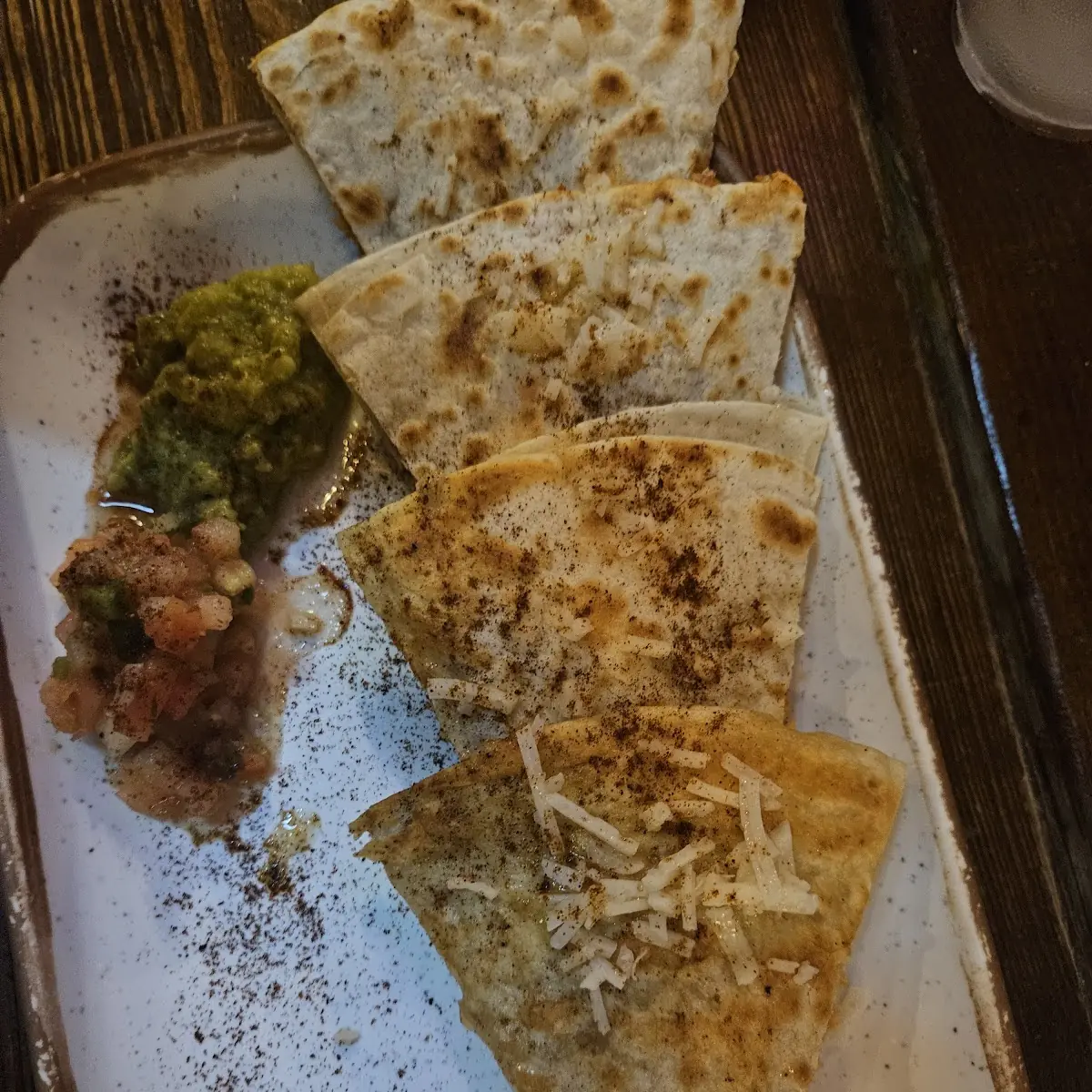 Chicken Tinga Vegan Cheese Quesadilla