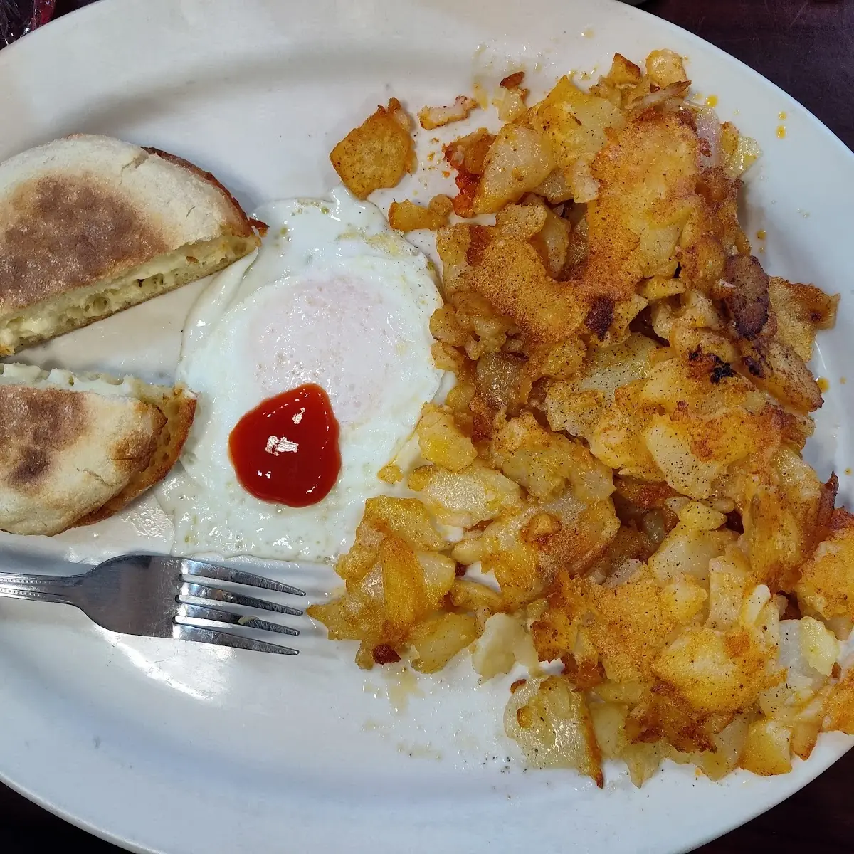 Egg over Easy & Home Fries
