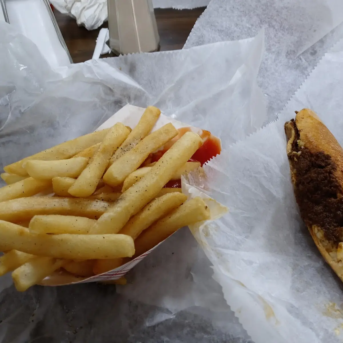Cheese Dog and Fries
