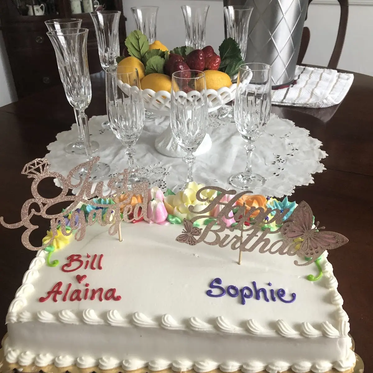 Custom Sheet Cake with My Added Decoration