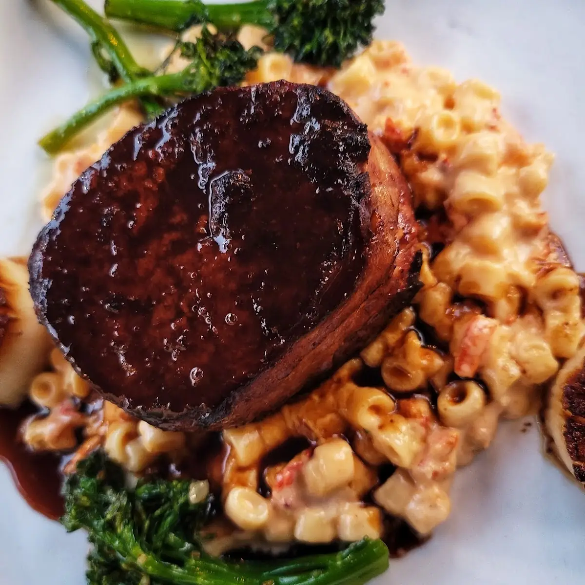 Cabernet Demi-Glace Lemon Caper Butter Mashed Potatoes Jumbo Asparagus