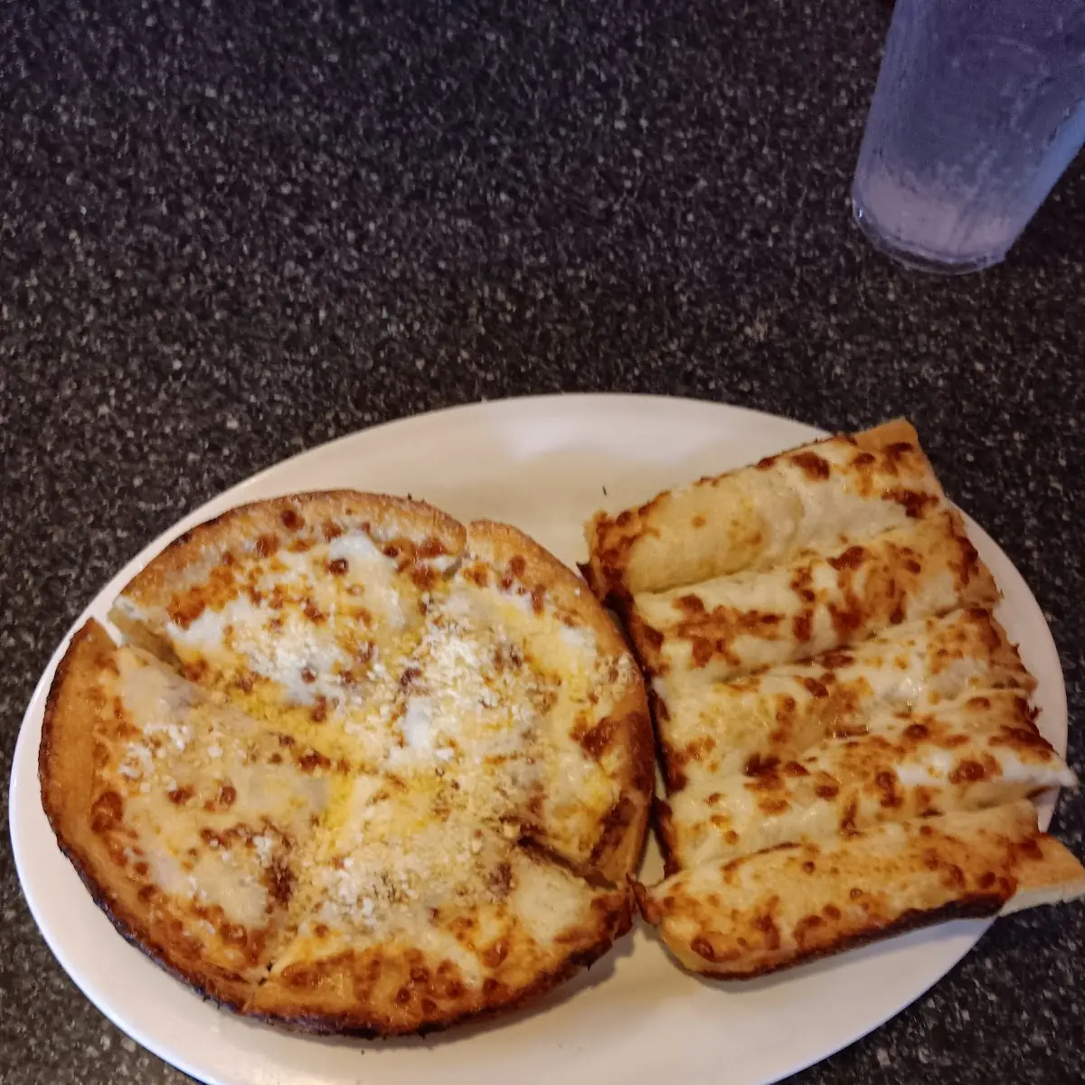 Personal Pizza and Bread Sticks