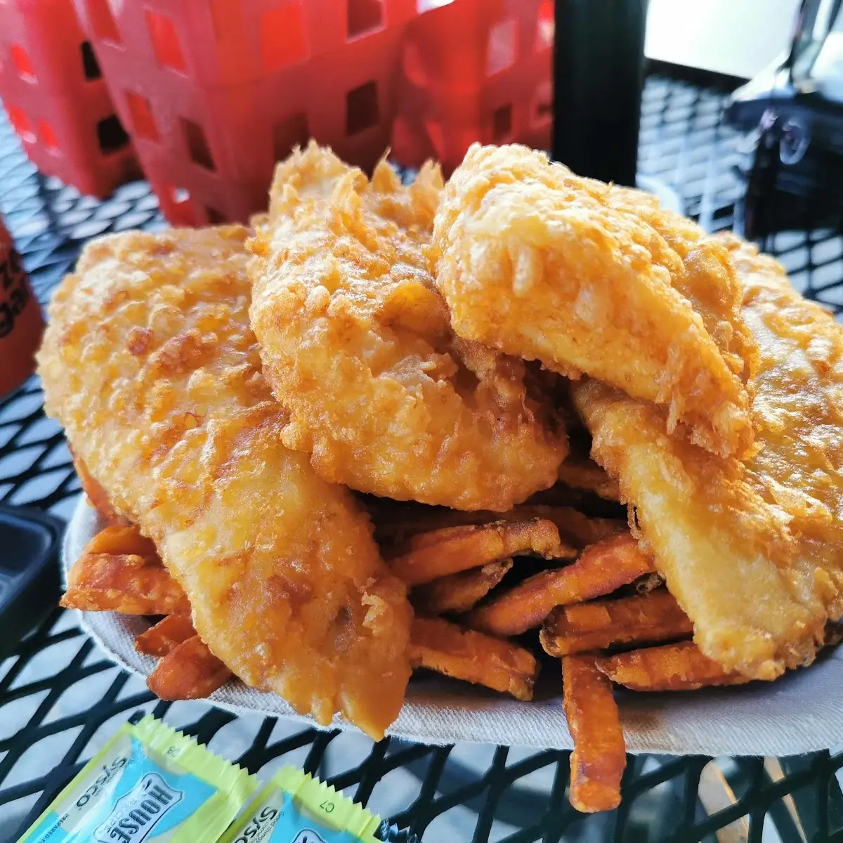 Alaskan Cod Fish with Yam Fries