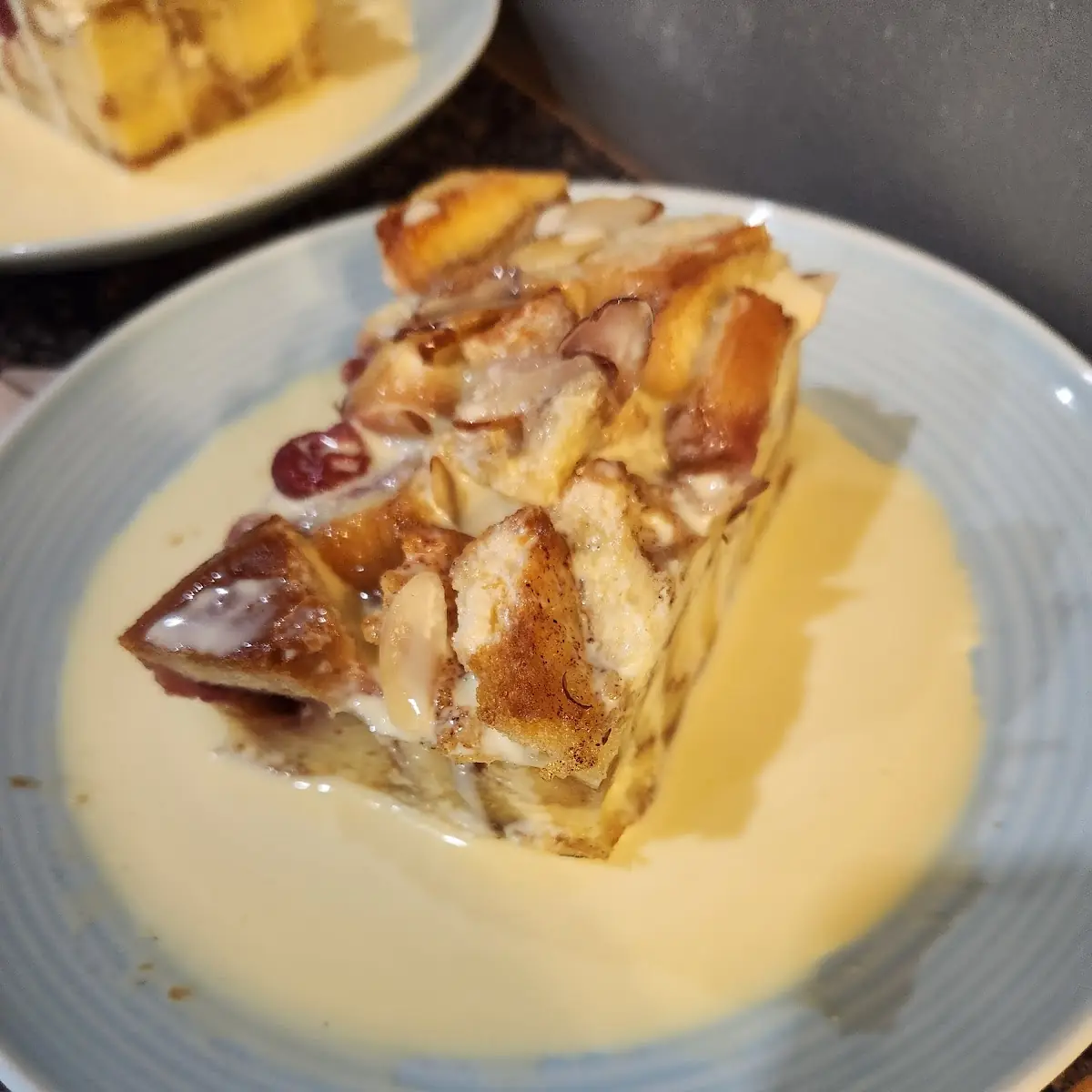 Cherry Almond Bread Pudding