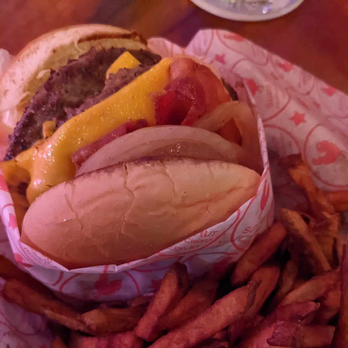 Double Cheeseburger and Fries