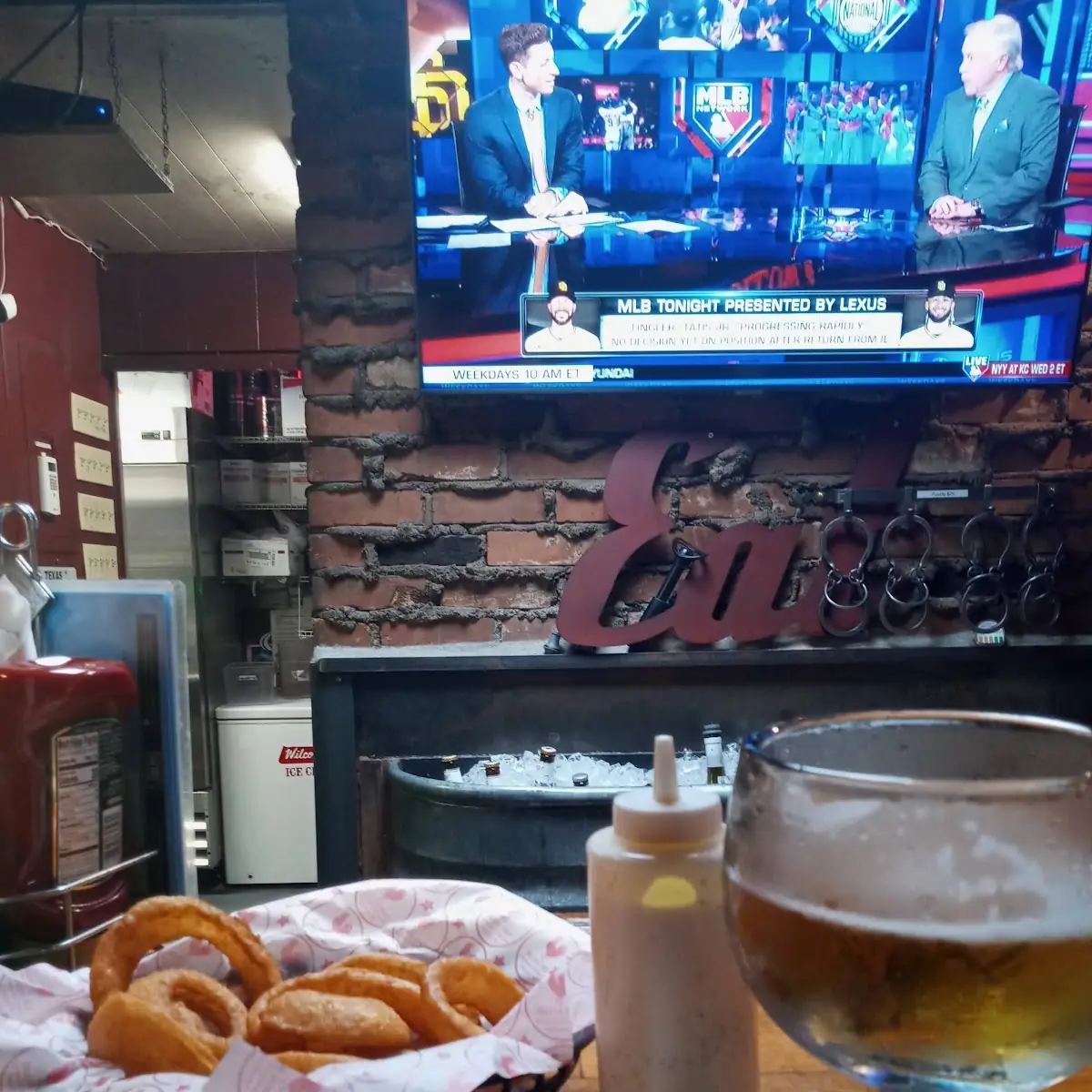 Onion Rings and a Slam Sized Beer