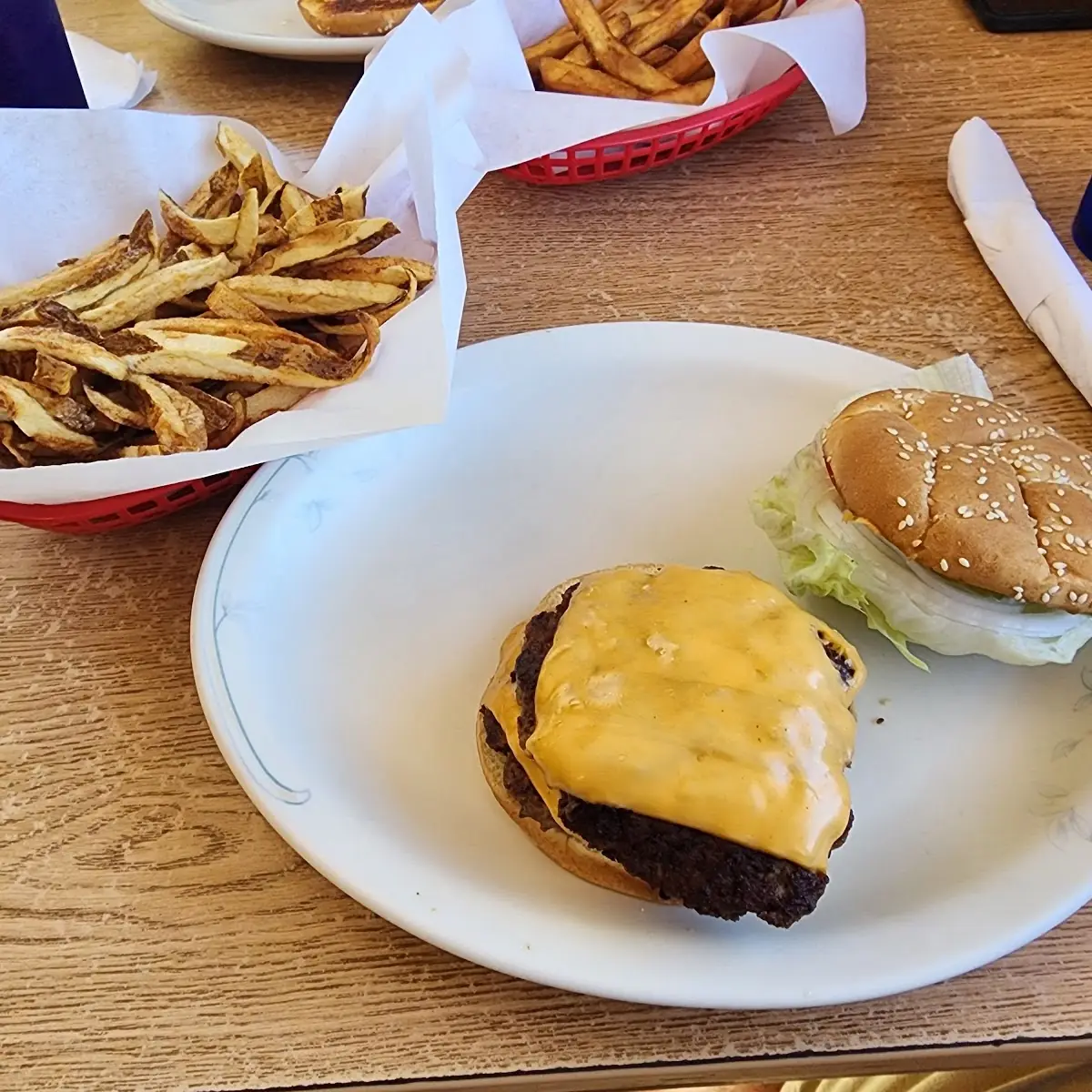 Double Cheeseburger and Fries