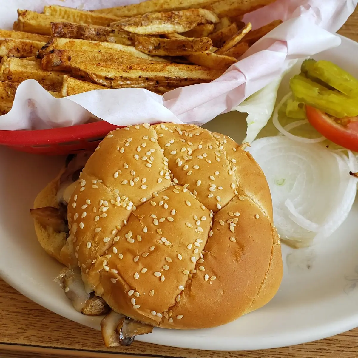 Mushroom and Swiss Burger