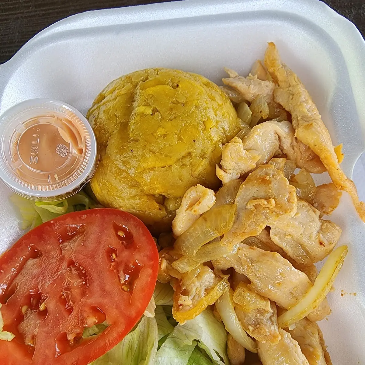 Mofongo Con Pollo A la Plancha