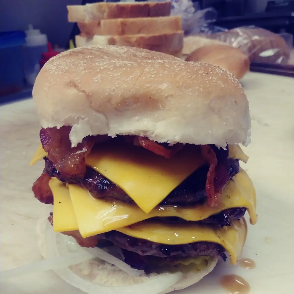 Triple Bacon Cheeseburger