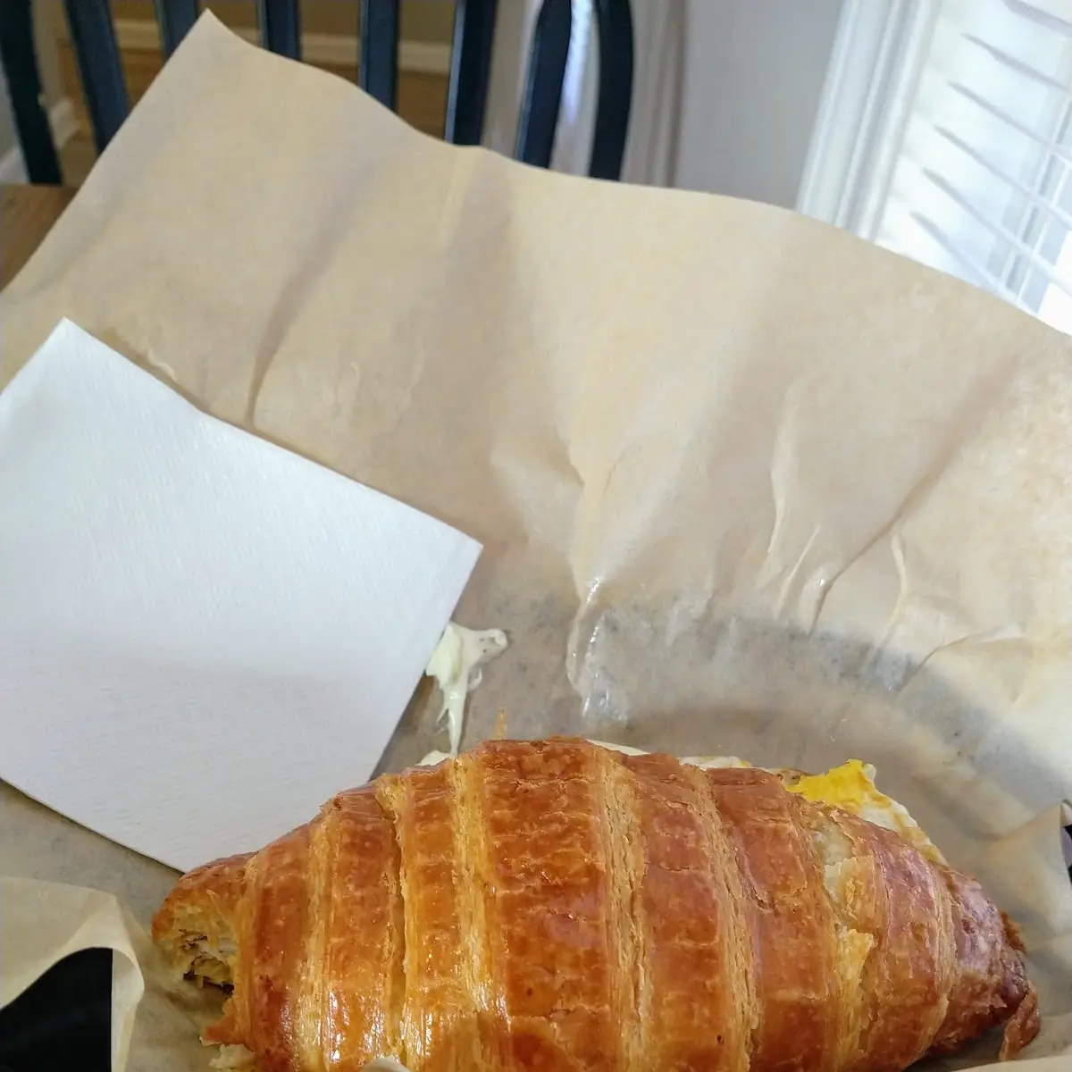 Egg and Cheese Croissant Sandwich
