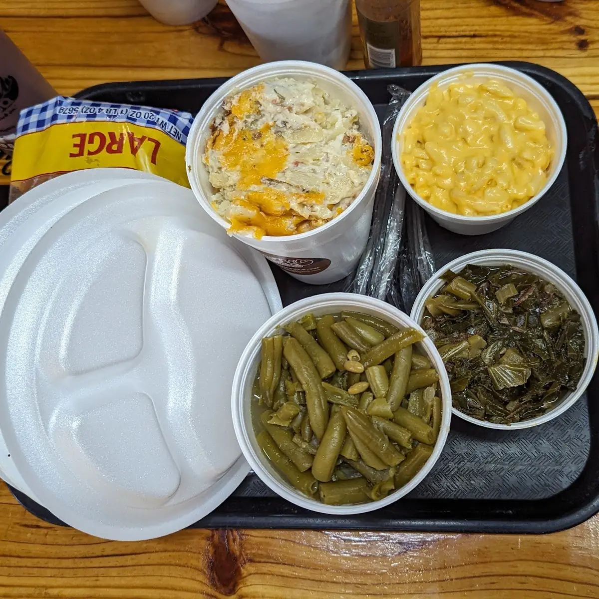 Loaded Baked Potato Side Green Beans Macaroni Collard Greens
