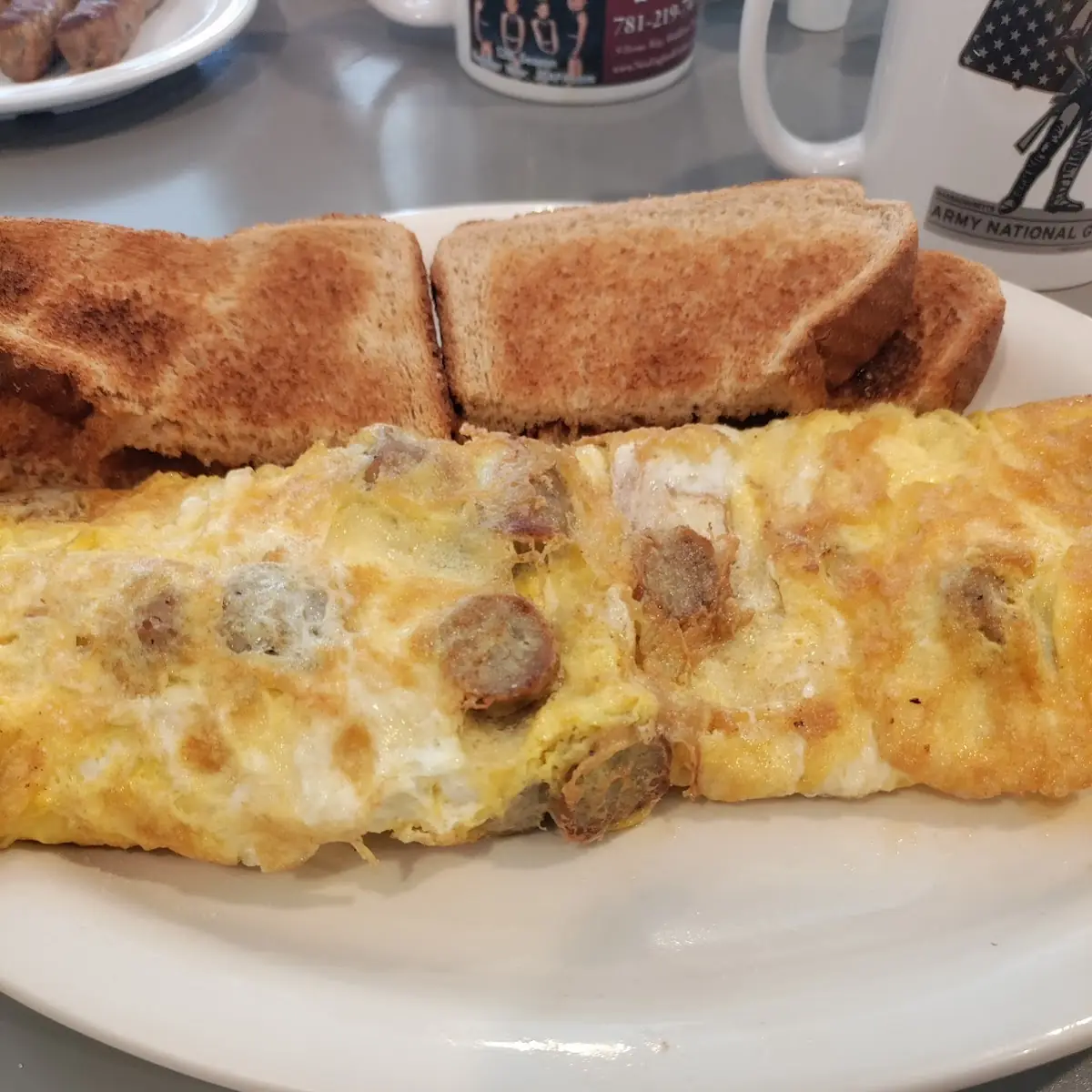 Sausage Cheese Omelette