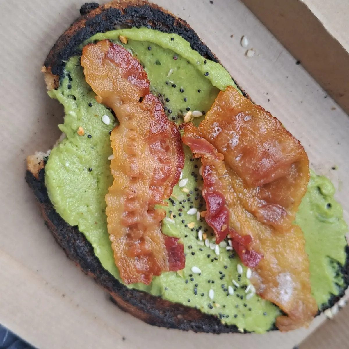 Bacon-Topped Avocado Toast