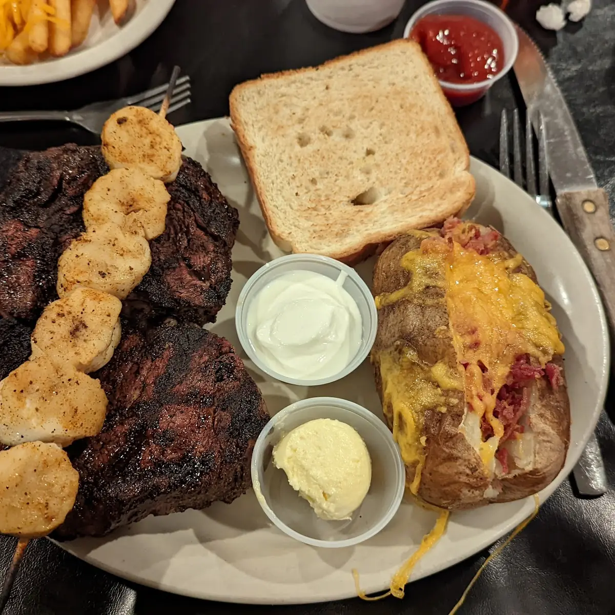 Ribeye and Scallops