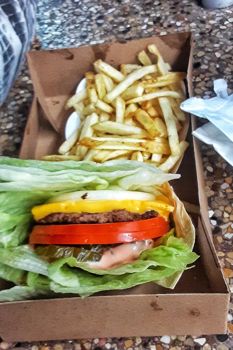 Protien Style Cheeseburger Meal