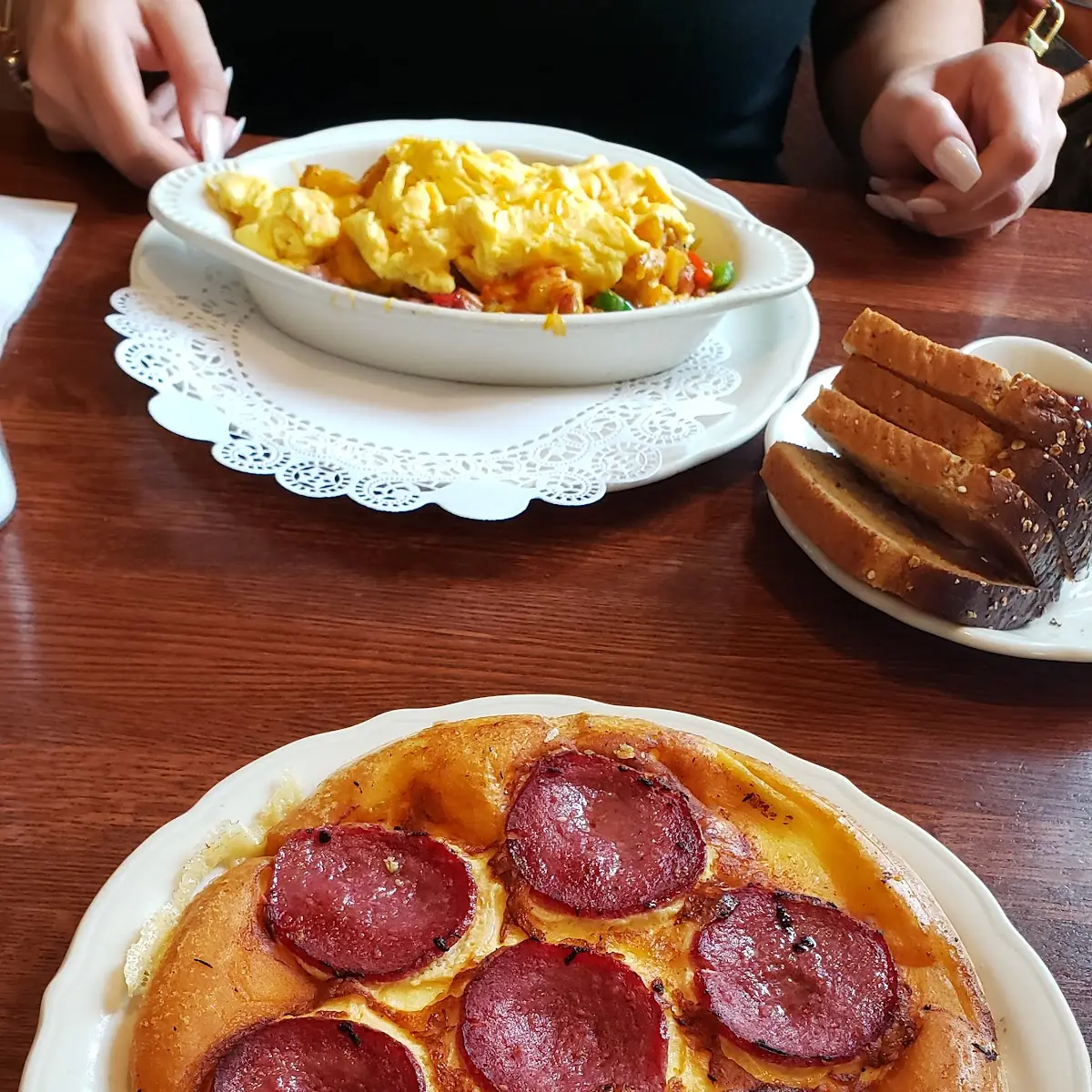 Salami Oven Baked Omelette