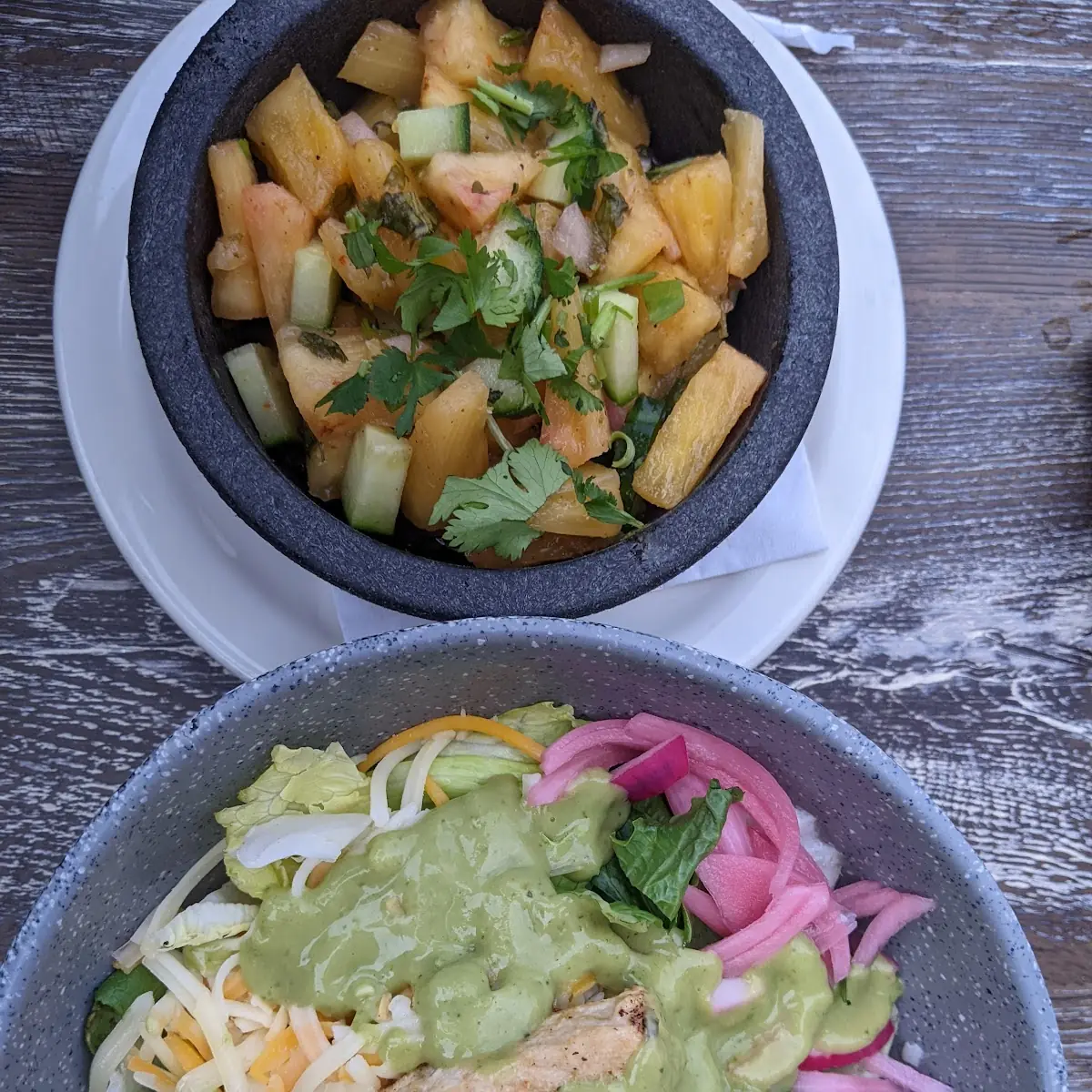 Cucumber & Pineapple Salad Mahi Mahi Salad