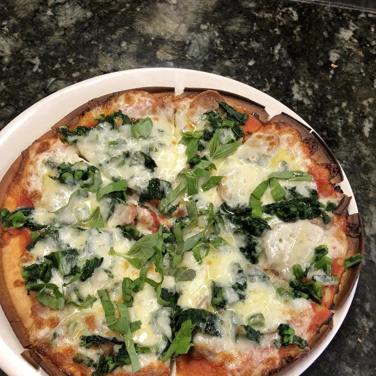 Nonna's Thin Crust Pesto Pizza