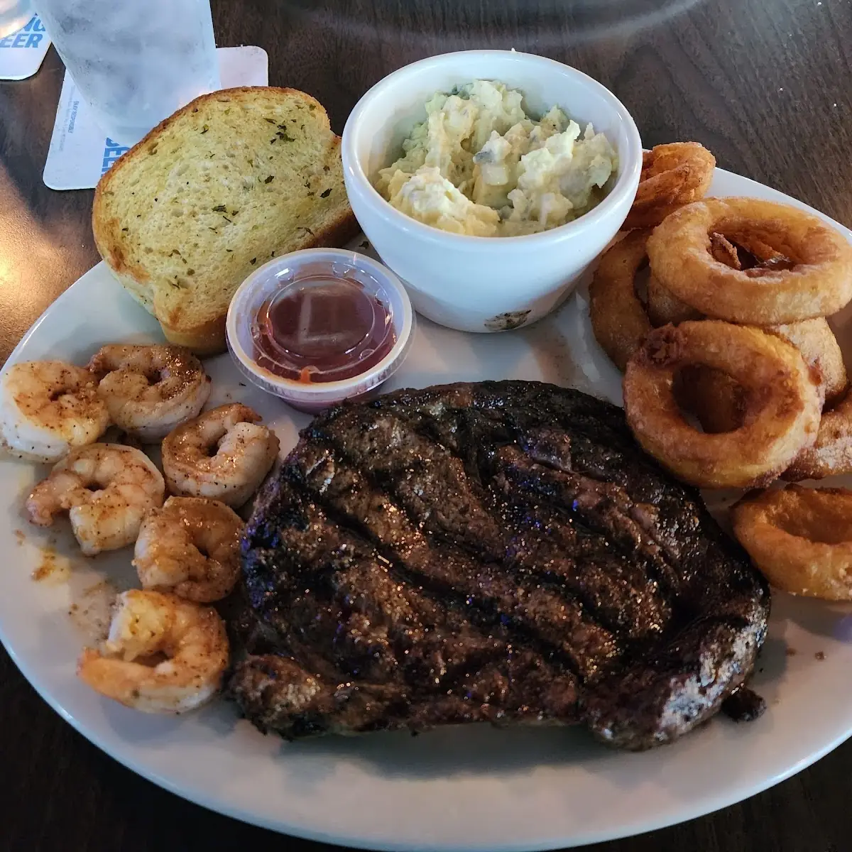 Ribey and Grilled Shrimp