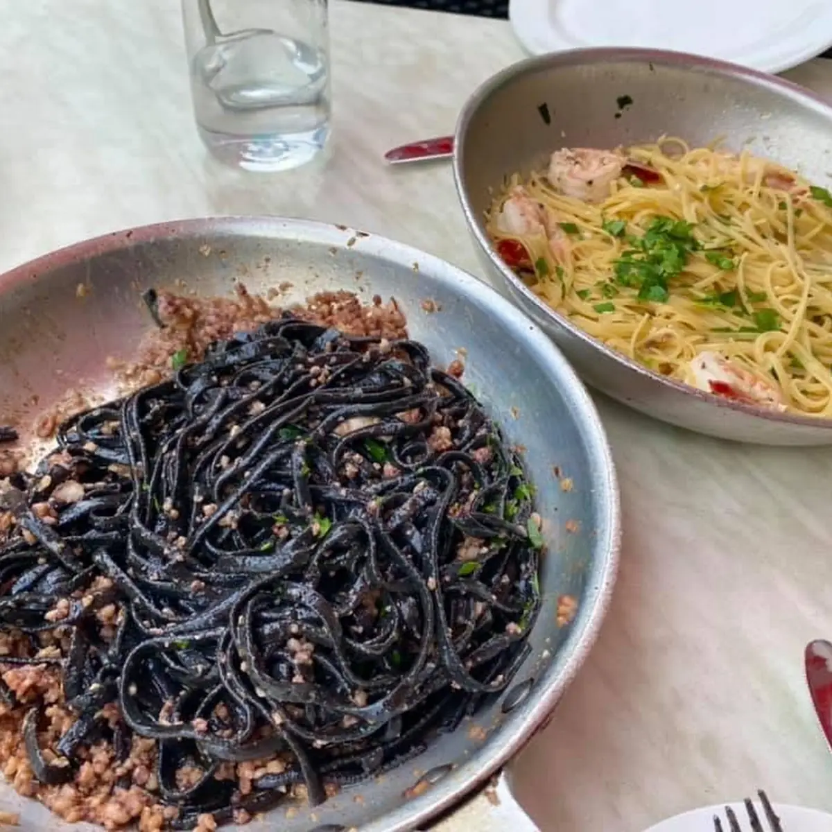 Black Pasta Aglio Olio