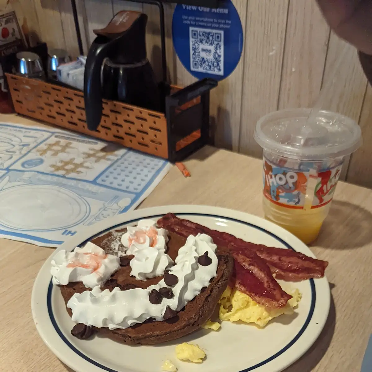 Funny Face Pancake Combo with Turkey Bacon
