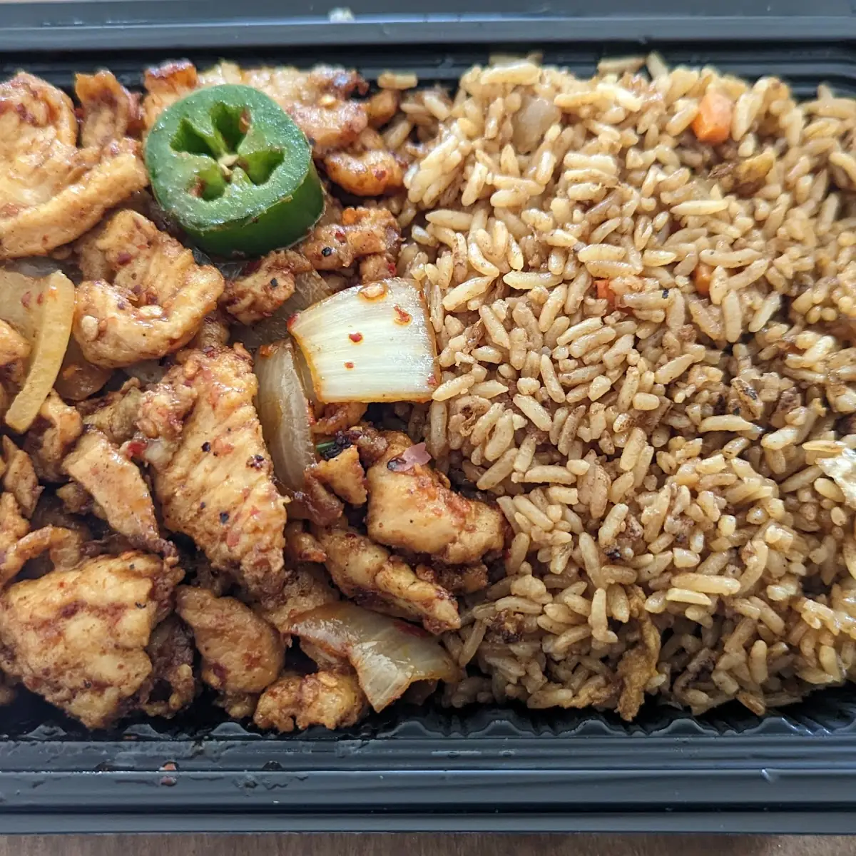 Schezwan Chicken with Fried Rice