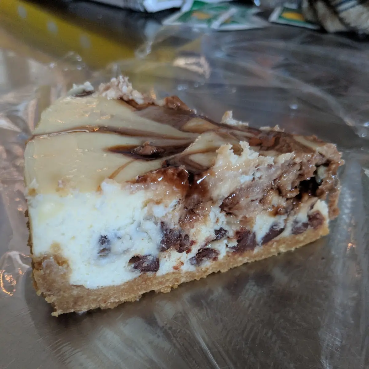 Caramel and Chocolate Chip Cheesecake