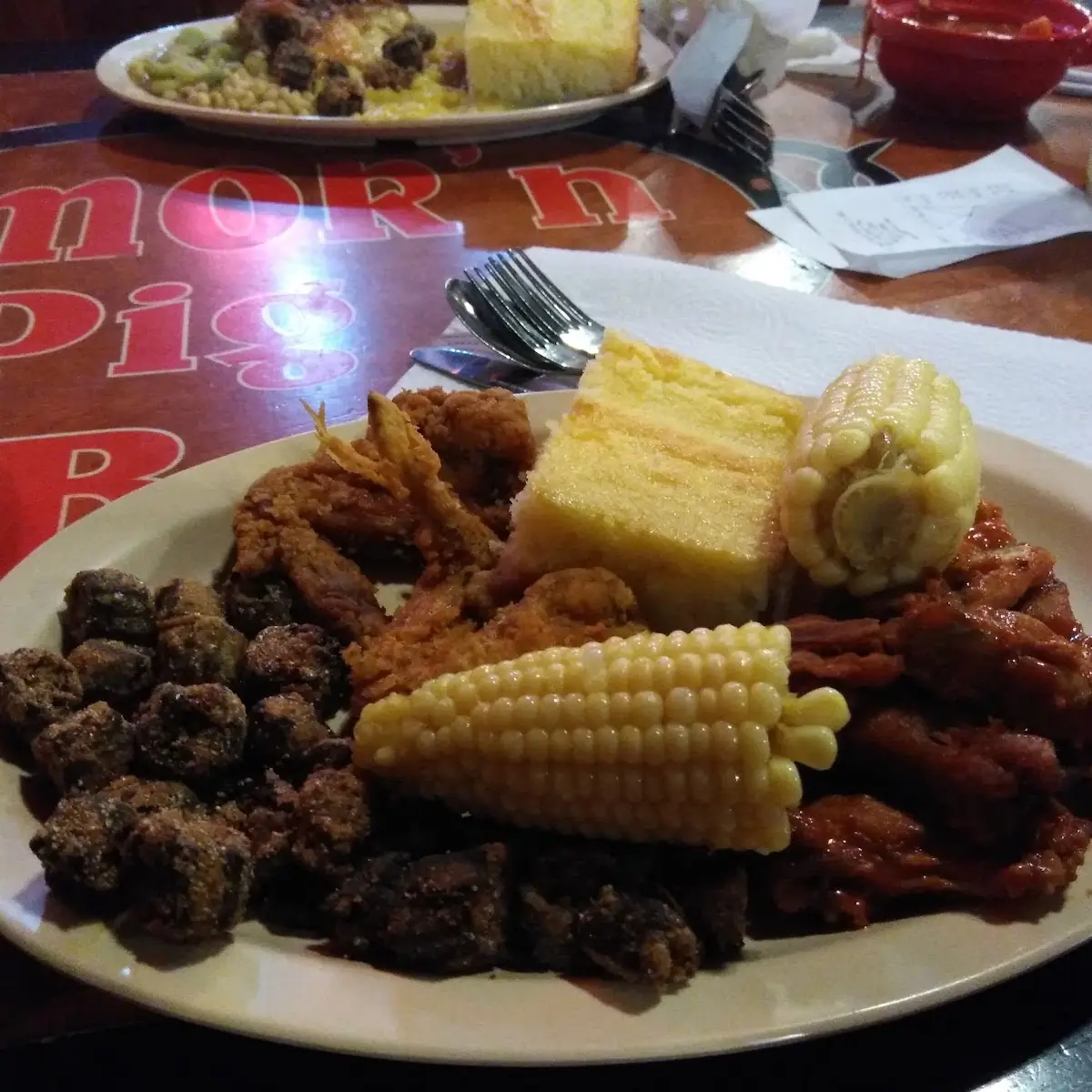 Corn Okra Corn Bread Spicy Chicken Wings