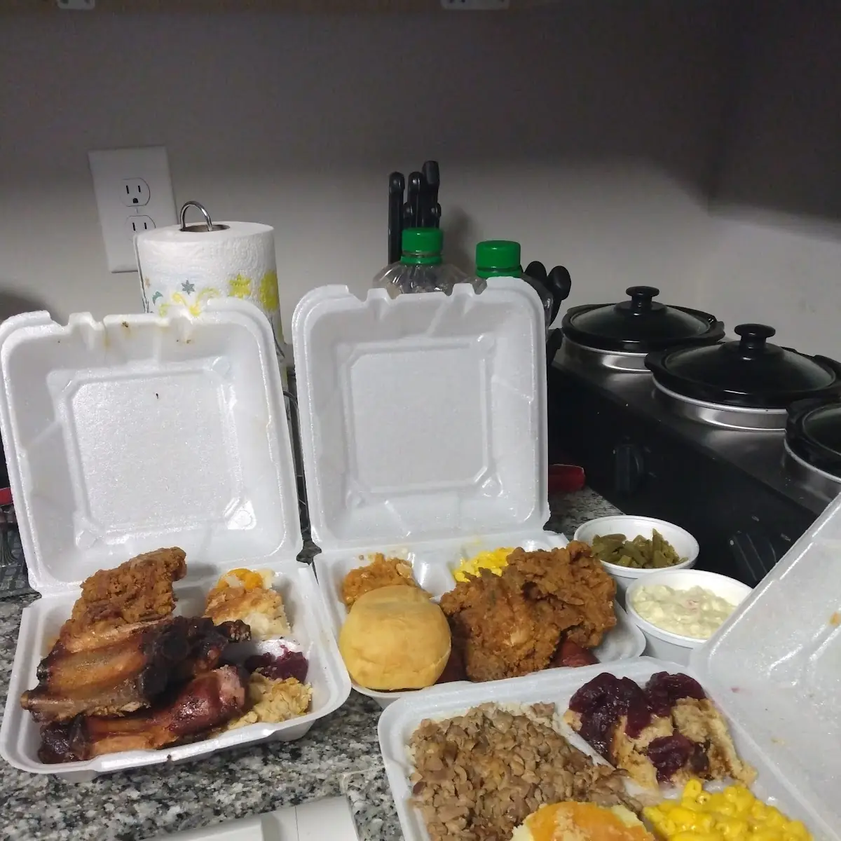 Fried Chicken Barbecue Ribs Chitlins and Rice