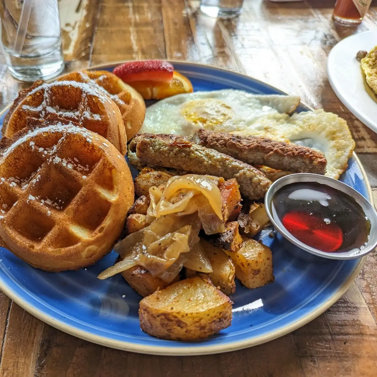 Belgian Waffle with Sausages