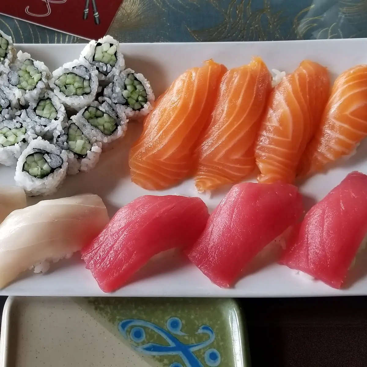 Sushi Combo and Cucumber Roll