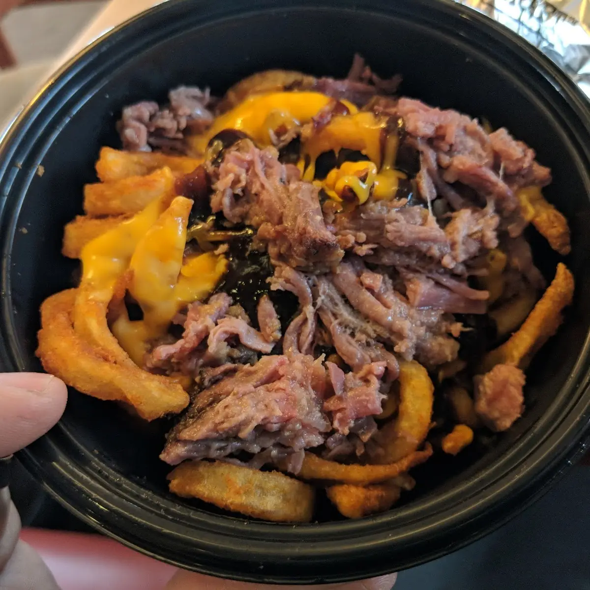 Short Rib Loaded Curly Fries with Cheese