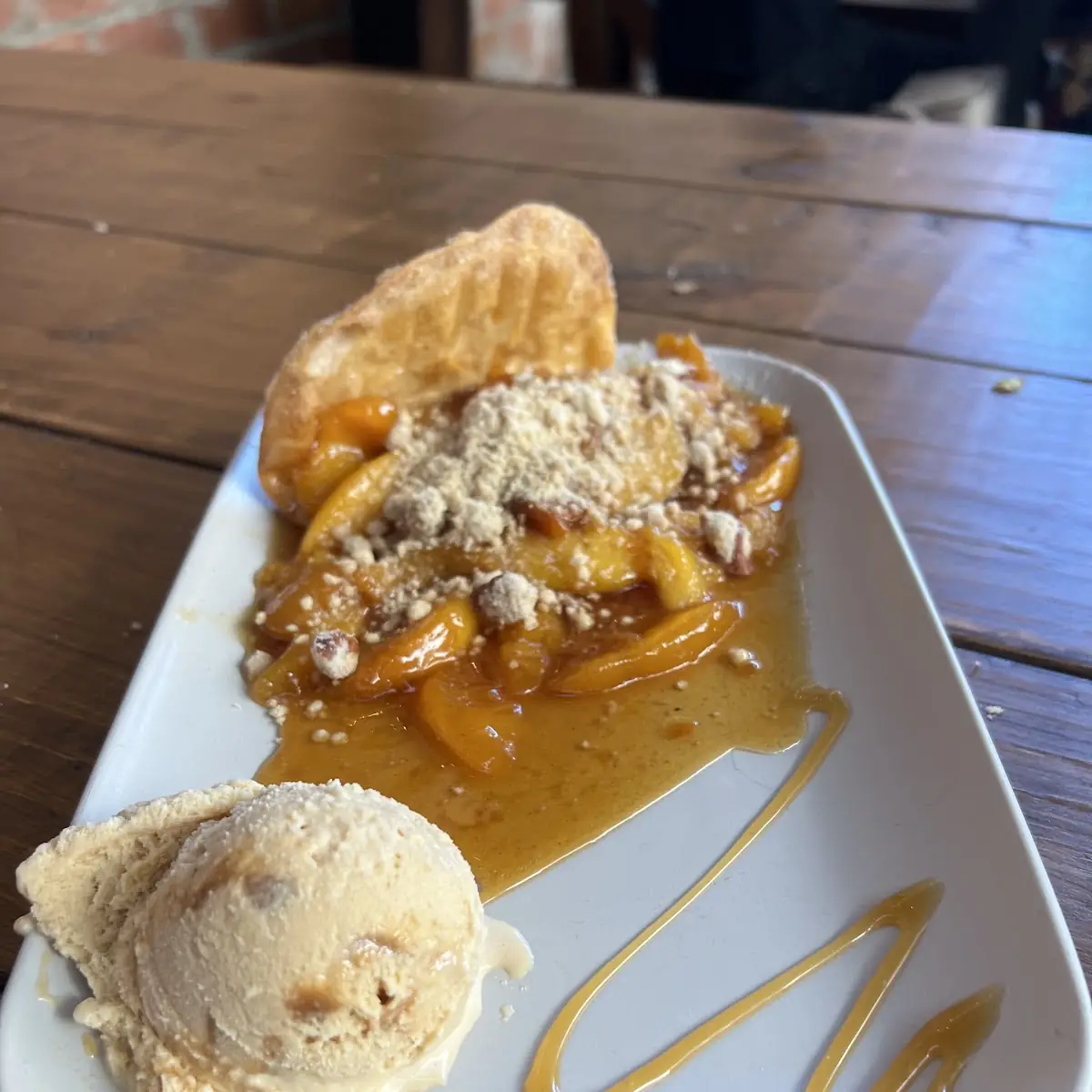 Bourbon Peach Cobbler Taco