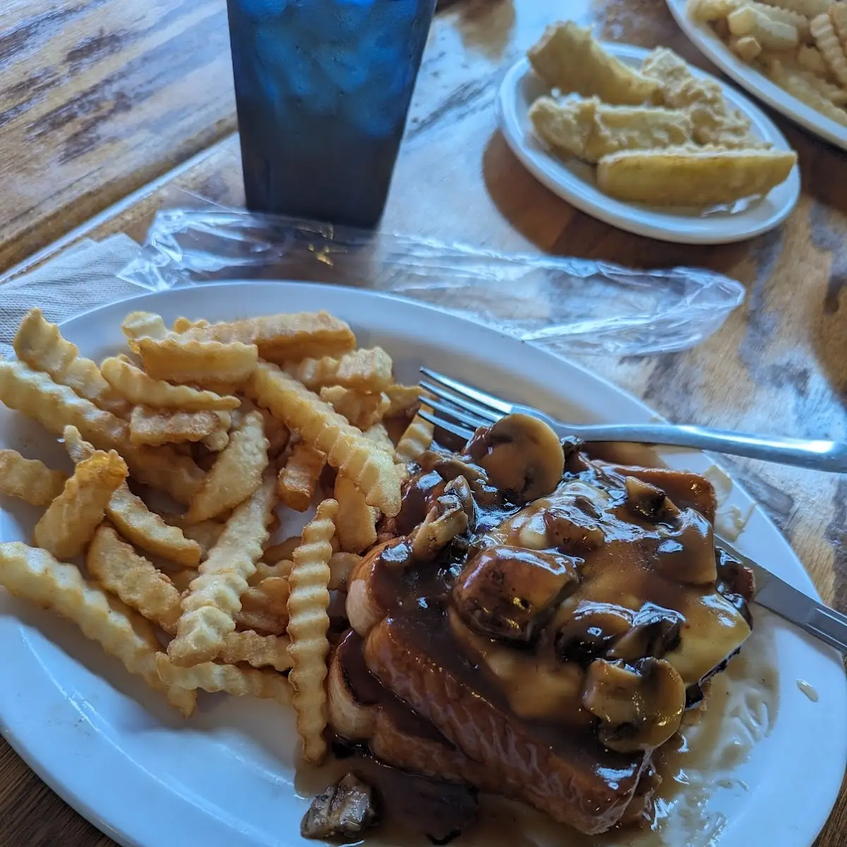 Open Faced Hamburger Steak