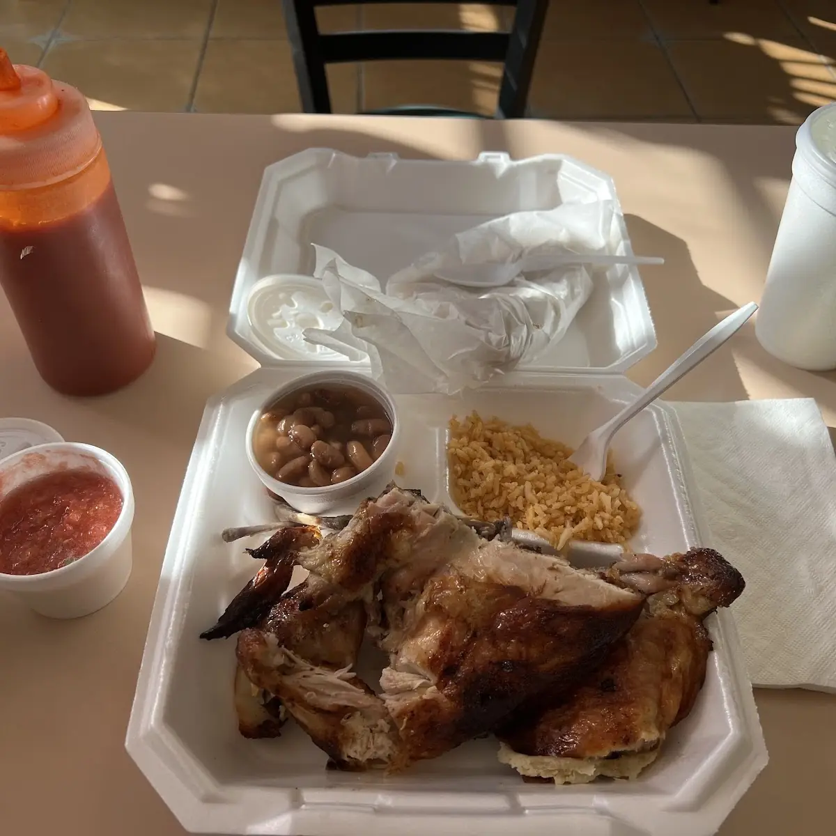 Half Chicken Rice Beans