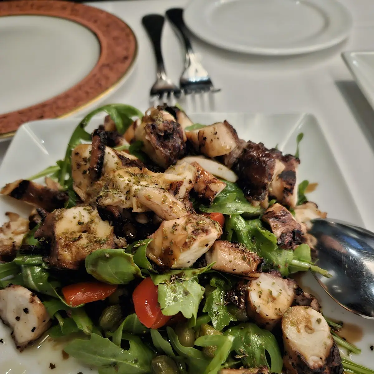 Char Grilled Octopus and Arugula Salad