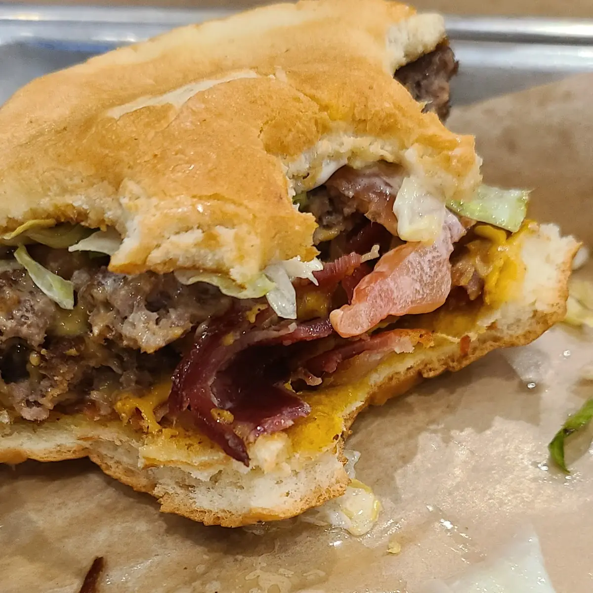 All American Cheese Burger with Bacon