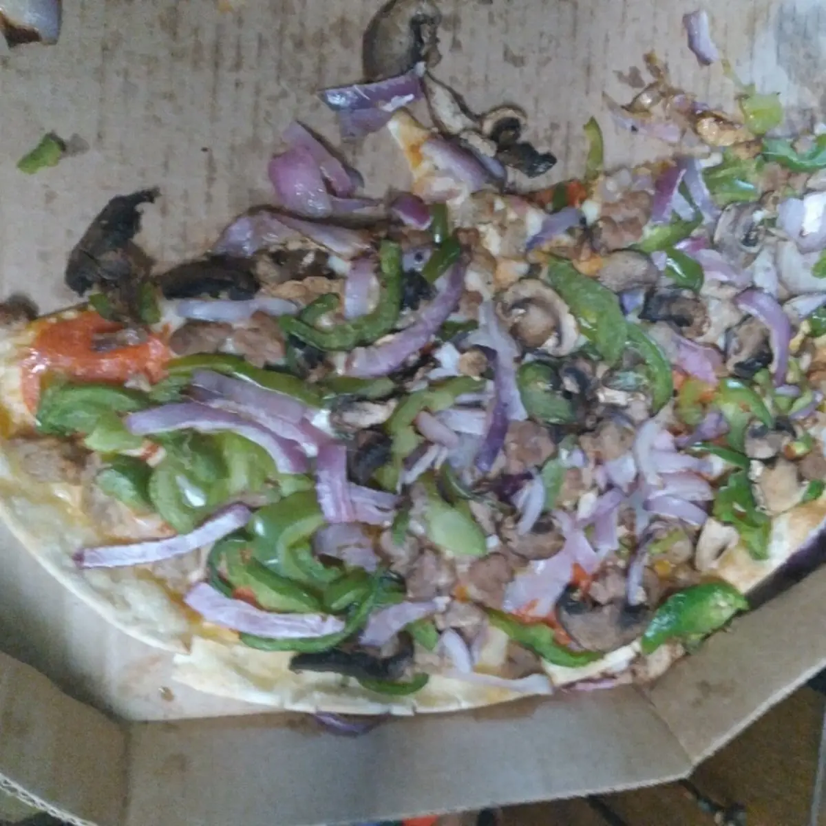 Supreme with Raw Veggie Pizza