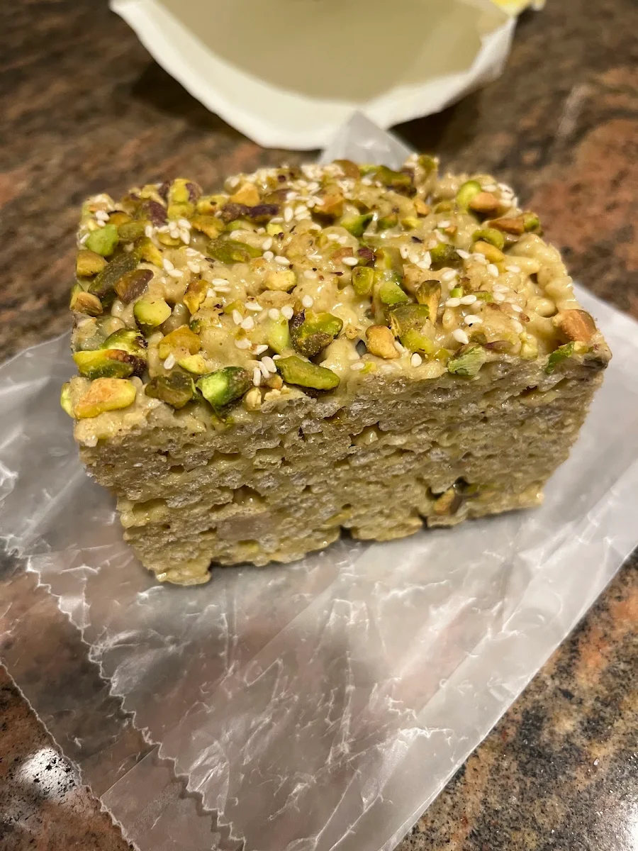 Pistachio Rice Crispy Treat