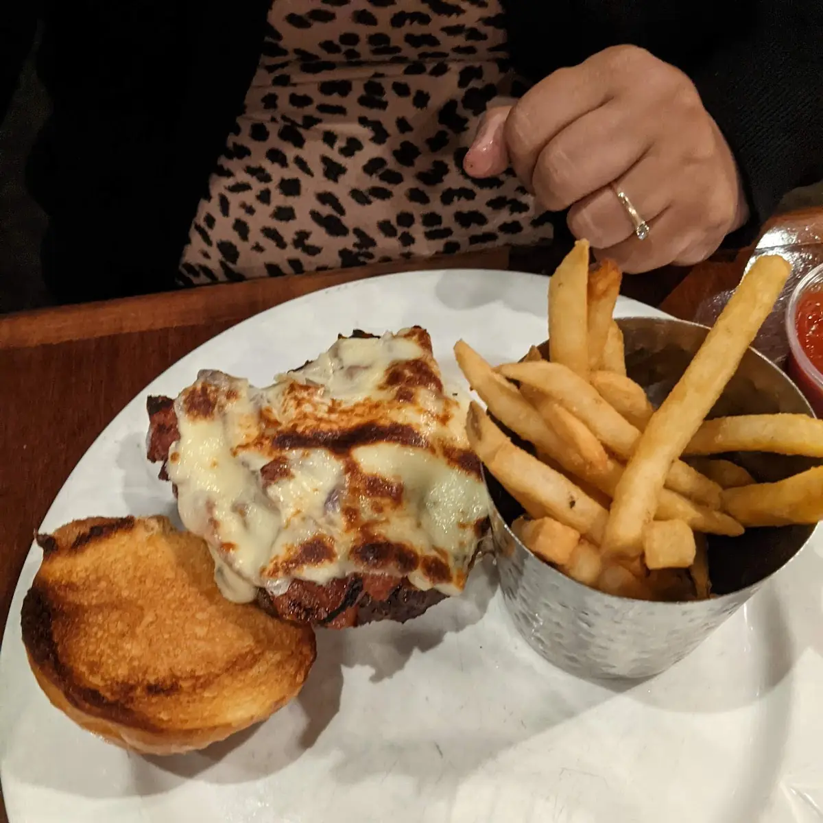 Bacon Cheddar Burger with Fried Egg