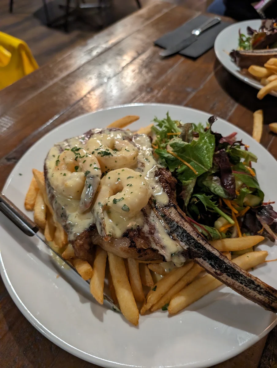 Rib Eye Surf and Turf, Briars Restaurant