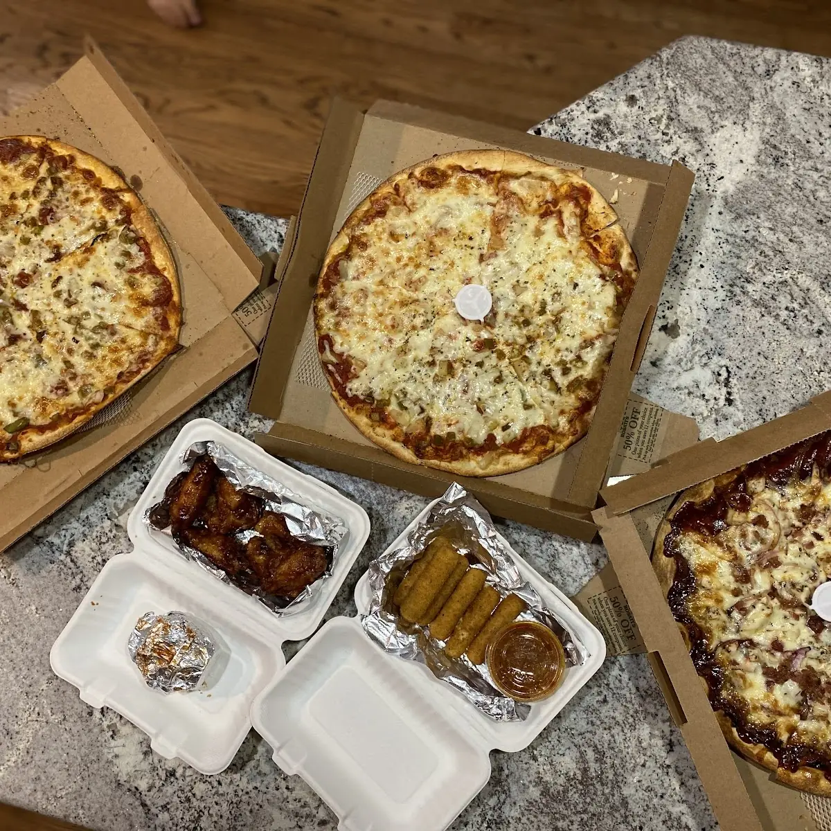 BBQ Wings and Mozzarella Sticks