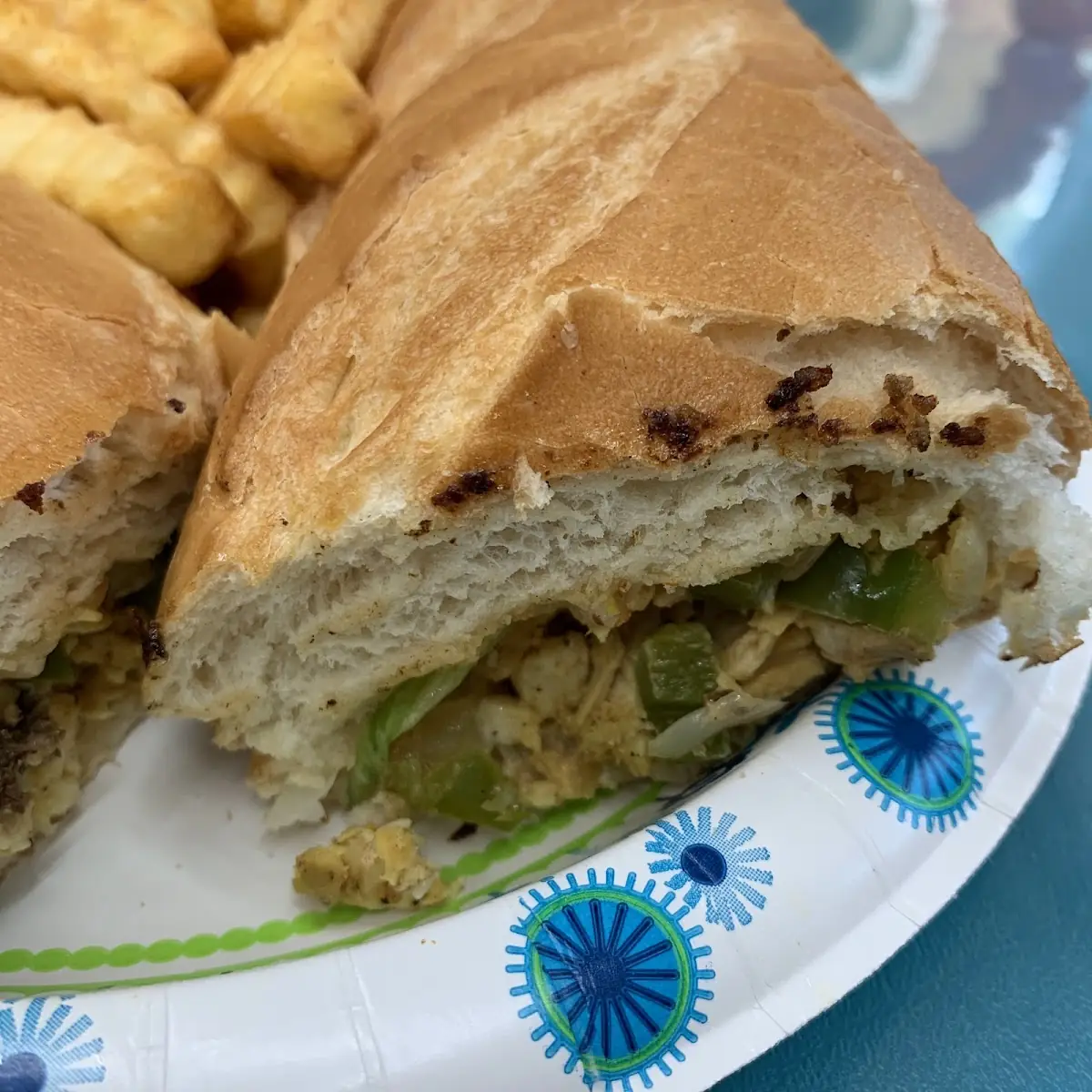Chicken Cheesesteak and Fries