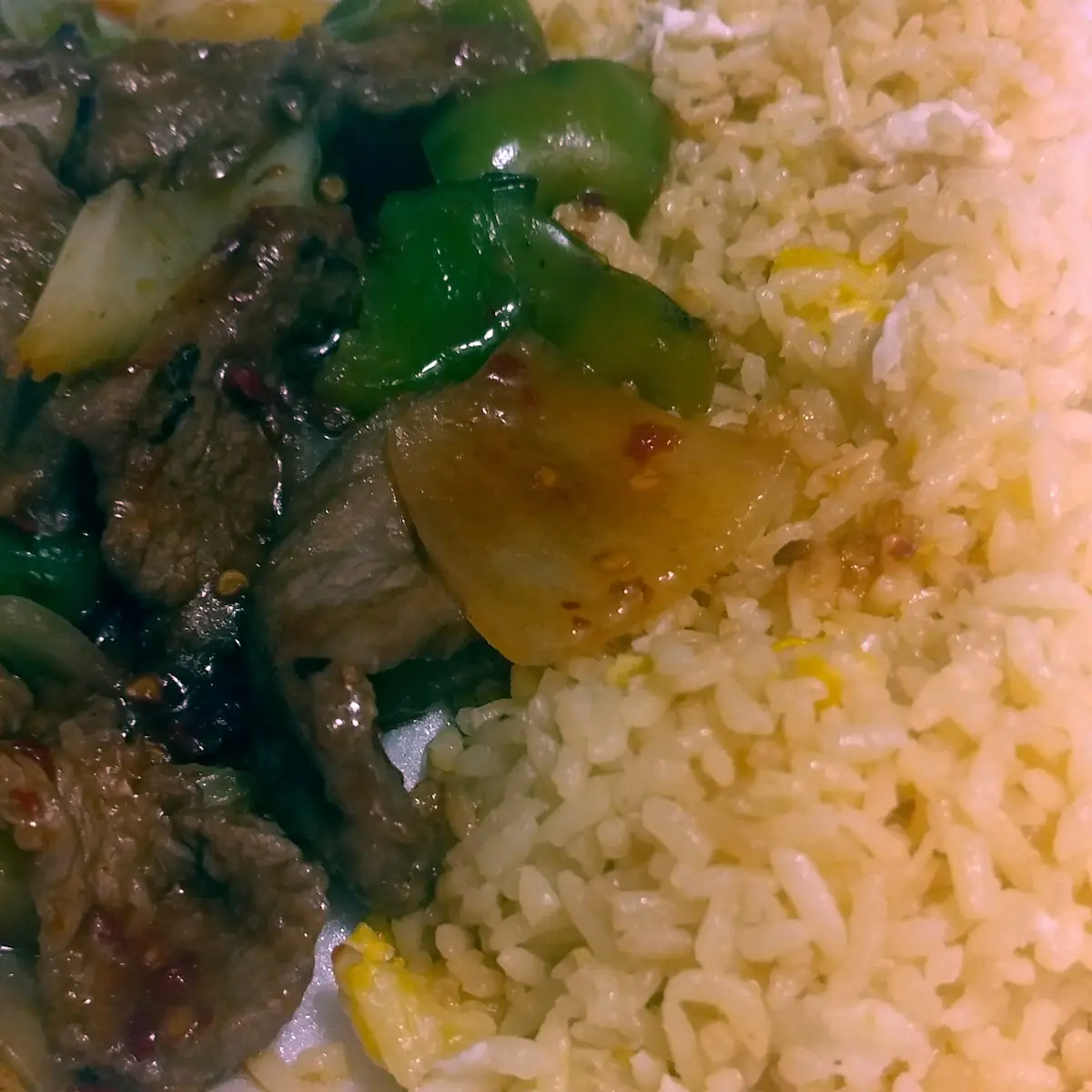 Szechuan Beef with Chicken Fried